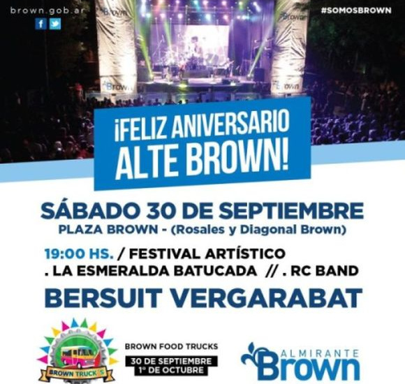 Almirante Brown celebra 144 años de su fundación