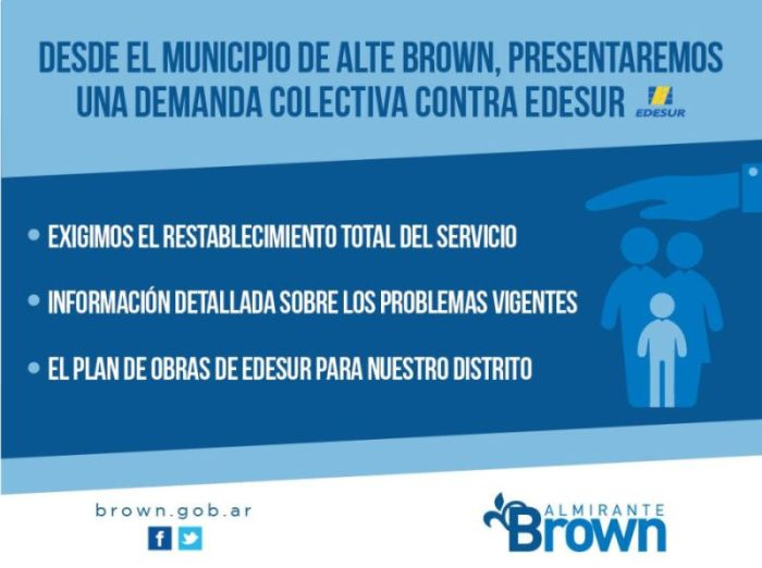 Cascallares anunció una demanda colectiva contra la empresa Edesur