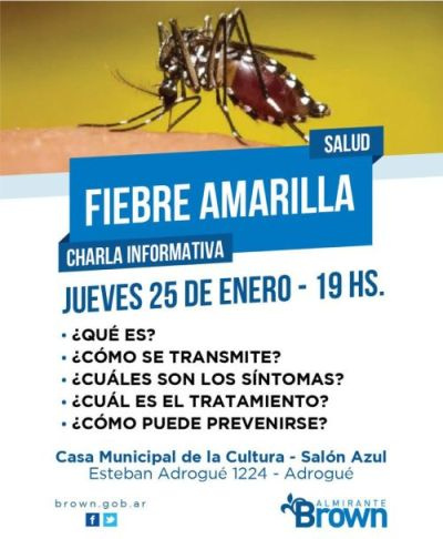 El Municipio de Brown realiza una charla informativa sobre fiebre amarilla