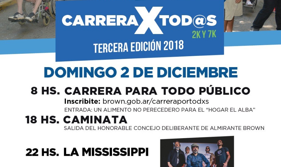 En el Día de la Discapacidad, el Municipio invita a participar de la "Carrera x tod@s"