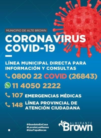 El municipio puso en marcha la línea telefónica 0800 22 Covid