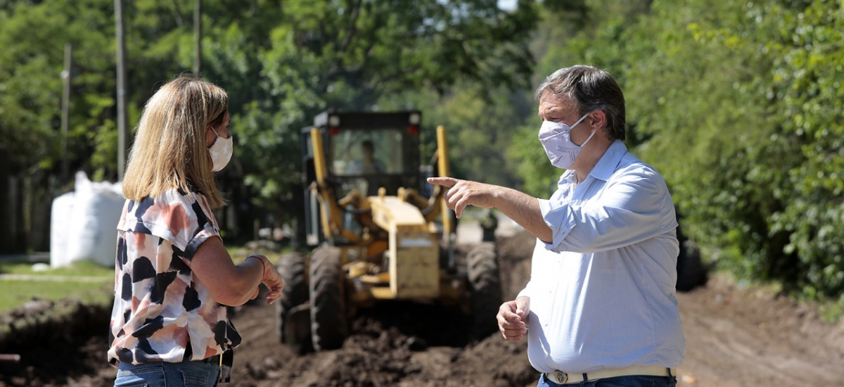 El Municipio de Alte Brown inició la histórica pavimentación de la avenida República Argentina