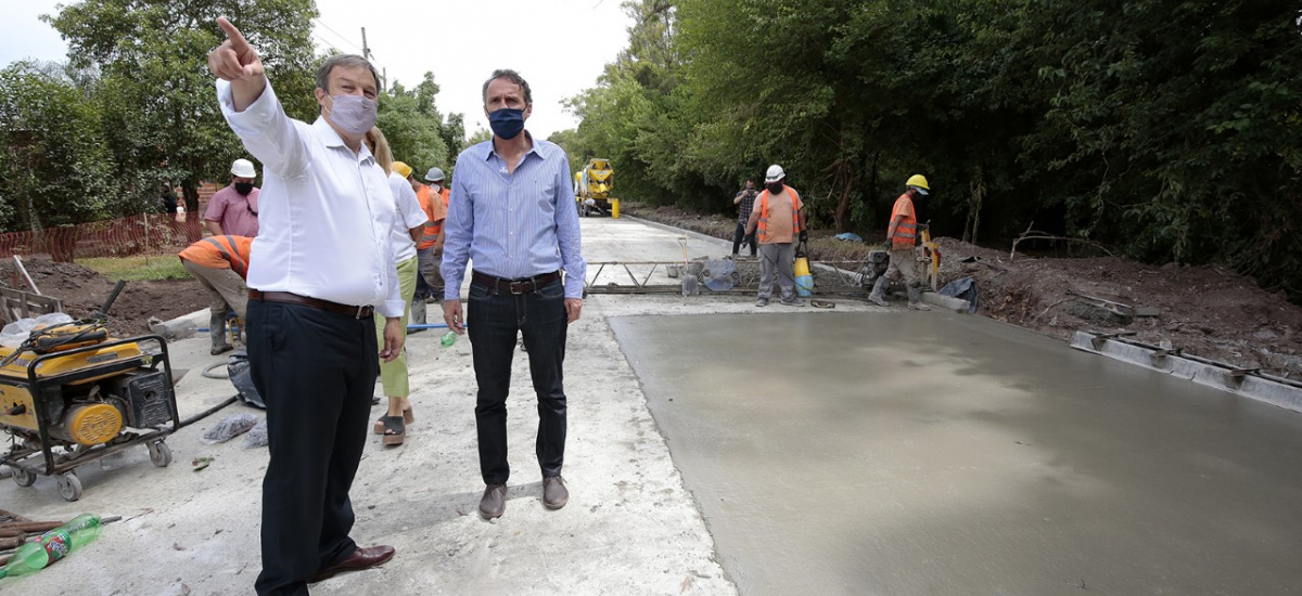 Cascallares y Katopodis recorrieron la histórica obra de la avenida República Argentina