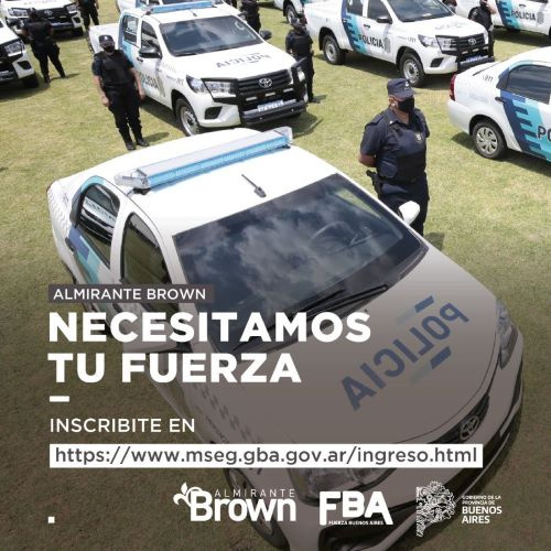 Convocan a sumarse a la escuela de formación de la Policía Bonaerense