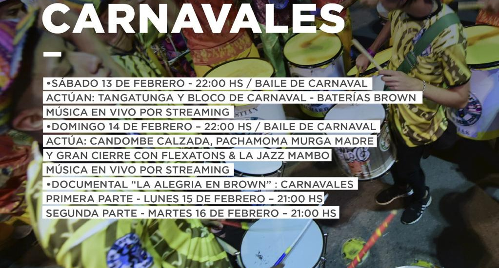 El Carnaval virtual llega a cada casa de Almirante Brown