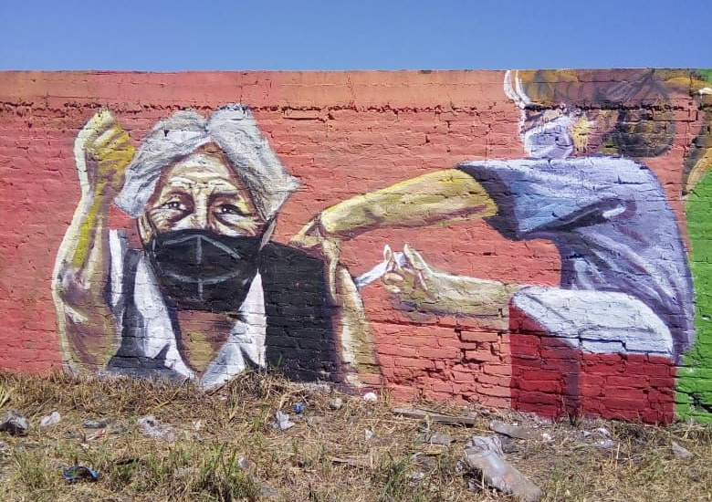 El Instituto de las Culturas presentó un mural en homenaje a los trabajadores esenciales