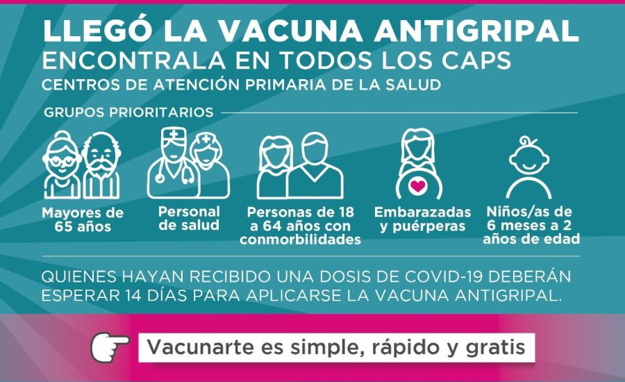 Comienza la campaña de vacunación antigripal en Almirante Brown