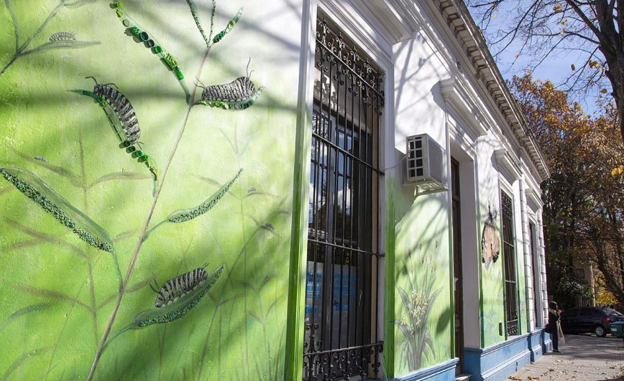 En el día del medio ambiente, el Municipio presentó un mural de arte sustentable