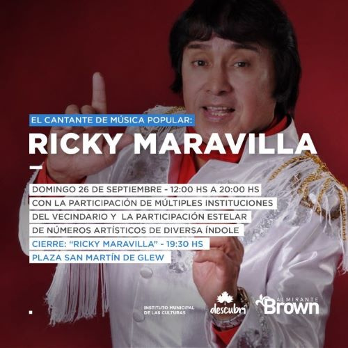 Fiesta de la Primavera en Glew: artistas locales, concurso de manchas y Ricky Maravilla