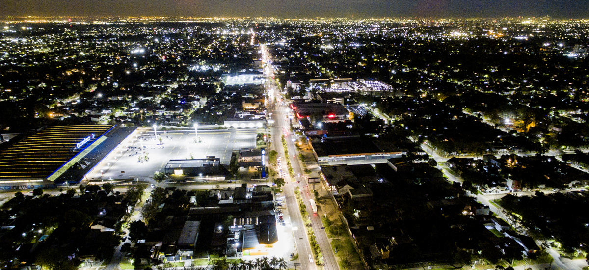Ya cambiaron a tecnología led el 80 por ciento de las luminarias de Alte Brown
