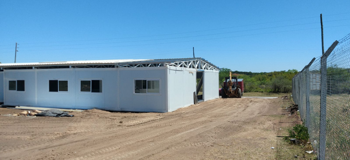 Avanza a todo ritmo la construcción del primer edificio para la Escuela de Policía Descentralizada de Alte Brown