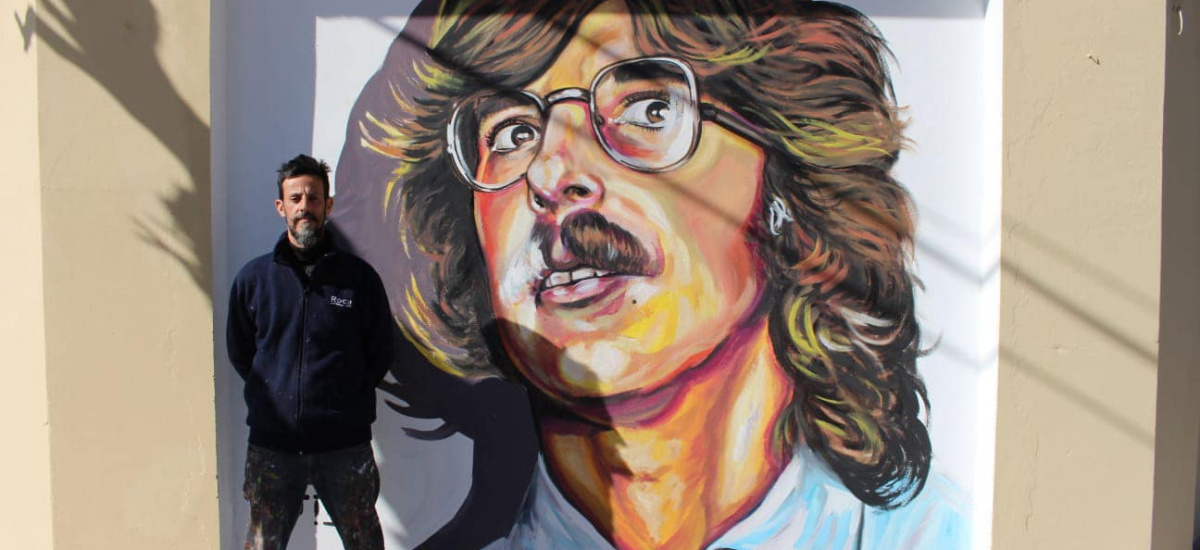 Murales en Brown:  Homenaje a Charly García, Cerati y a un clásico del animé